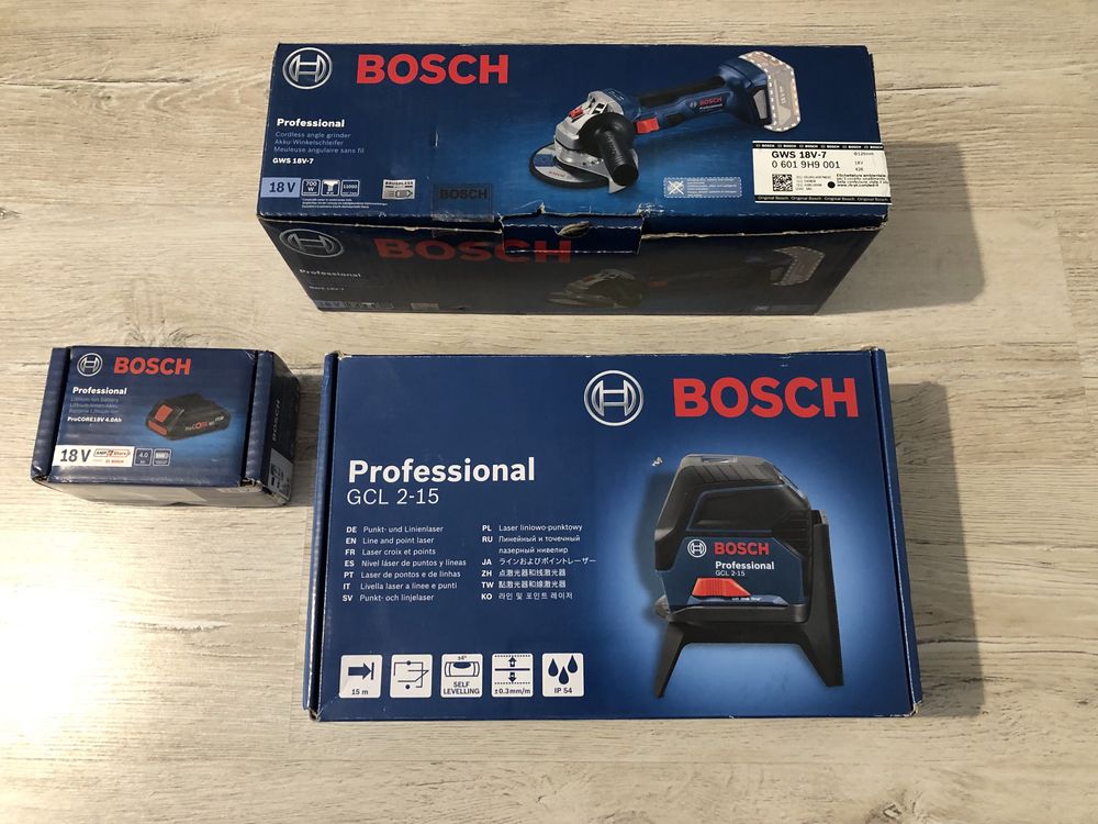 Flex Bosch, laser si baterie procore 4ah
