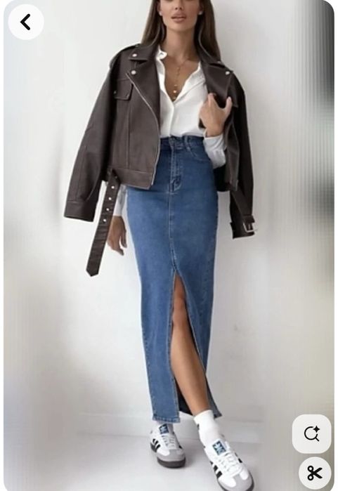 Джинсы юбка осень-весна-лето