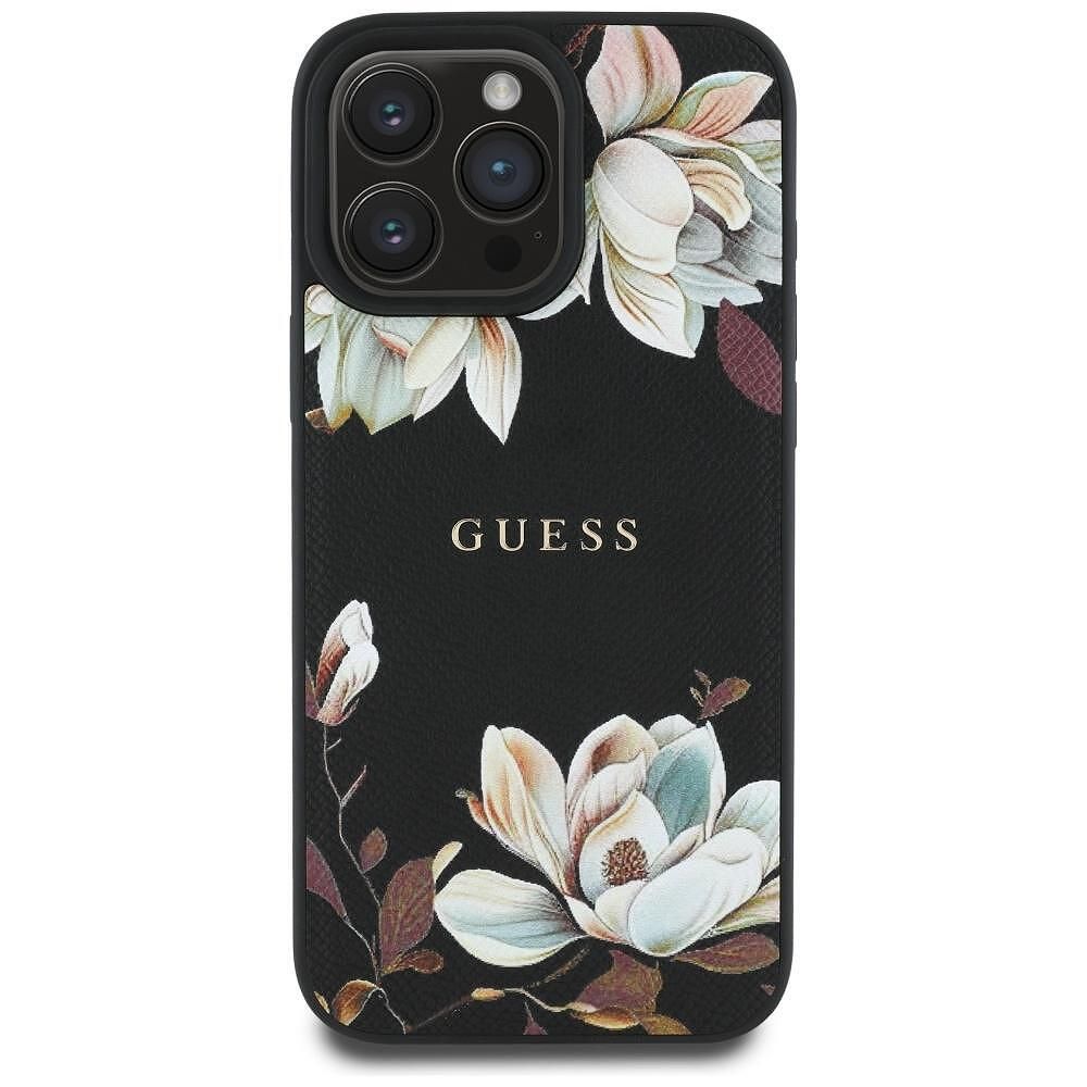 Guess - grained flowers magsafe калъф (guhmp16lpgnmplmk) за iphone 16