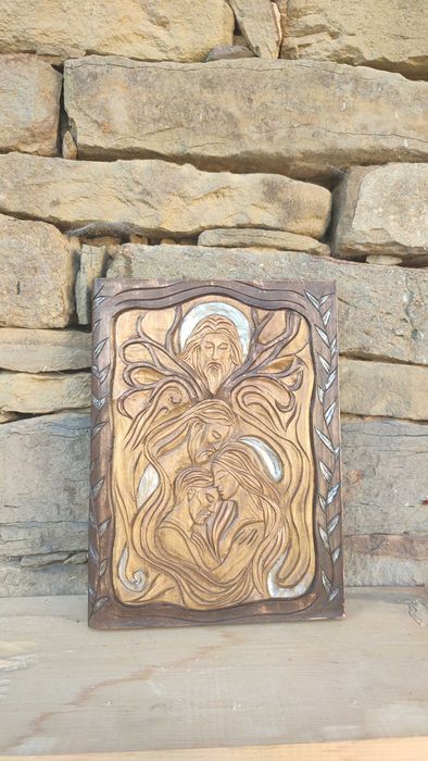 Дърворезба "Любовта на Бога" - Арт изкуство, уникален подарък
