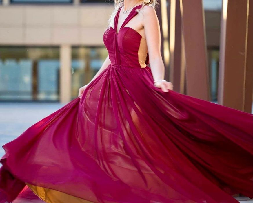 Rochie eleganta bordo -atelier Aerial