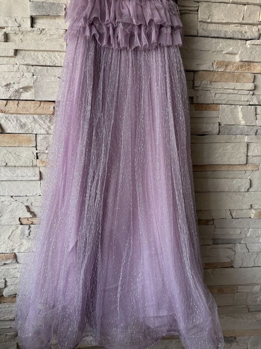Rochie tip prințesă lila pentru fetițe 10 ani