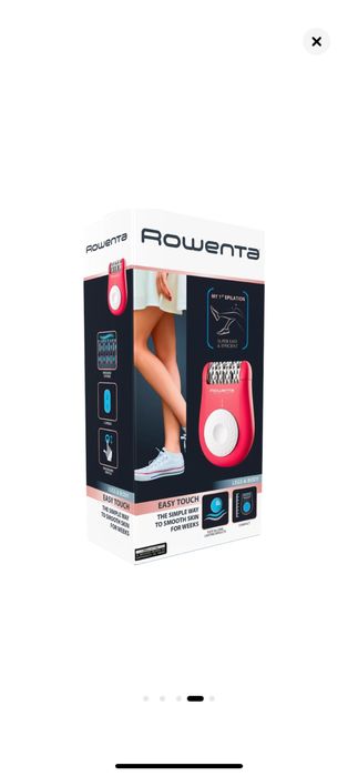 Epilator Rowenta Easy Touch EP1110F1, 2 trepte de viteza, 24 pensete,