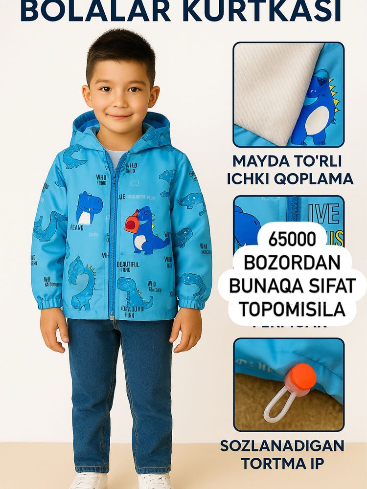 Bolalar uchun kuzgi va bohorgi vetrovka,Bolalar kastyumi