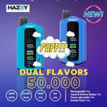Vape Hazey 50.000 puffs Dublu Rezervor Doua Arome Individuale !