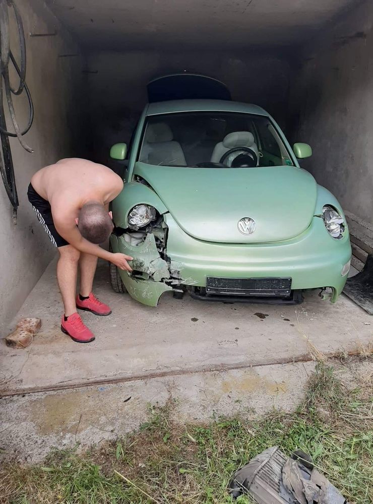 Vw beetle crash…