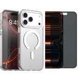 iPHONE 17/PRO/MAX/AIR - Husa Hard Magsafe + Folie Sticla Glass 6D D+