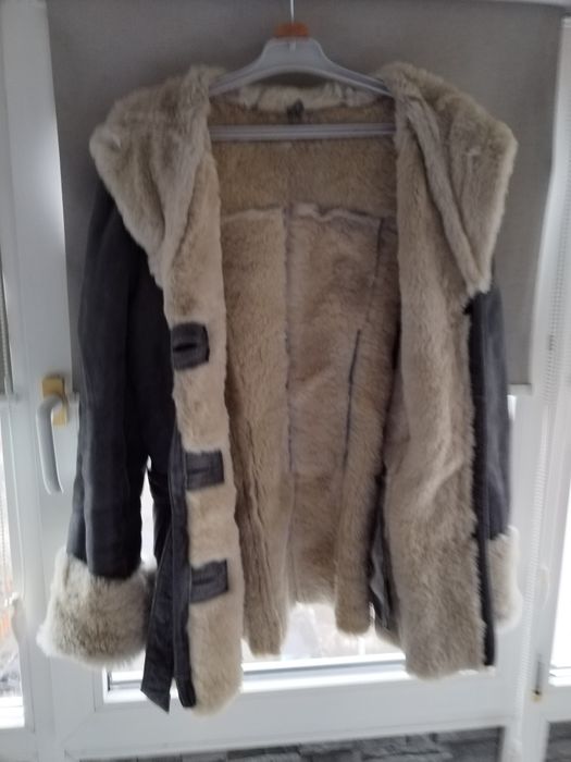 Suoer pret!Oferta!Cojoc din blana și piele naturala.