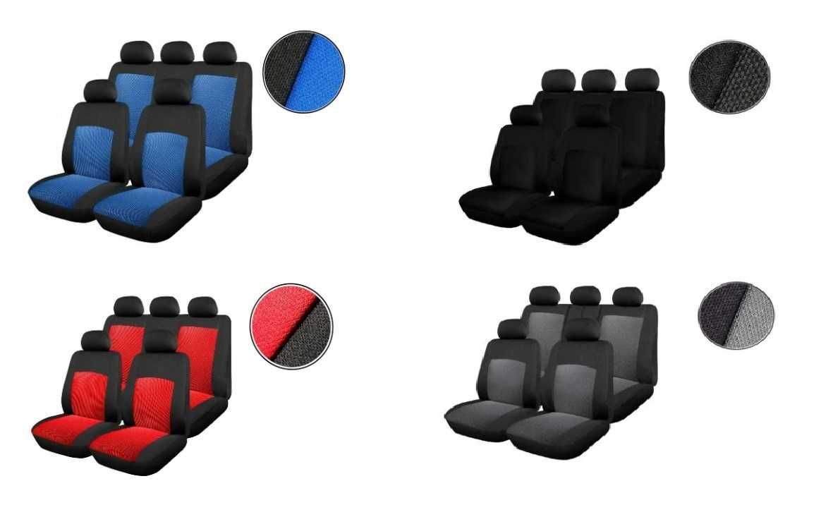 Универсална Авто тапицерия ,калъфи за седалки, пълен комплект ,9 части