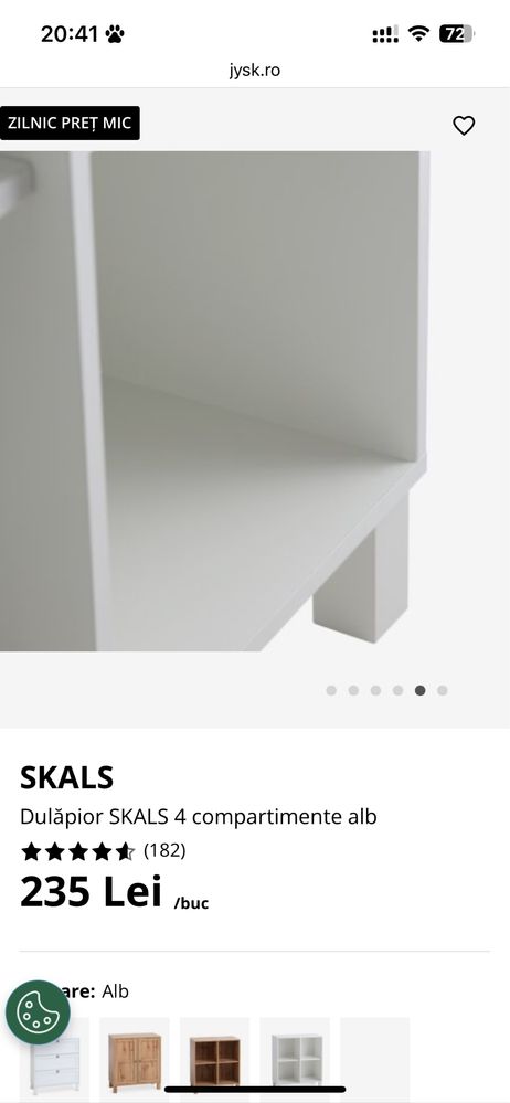 Vand dulapior 4 compartimete Jysk