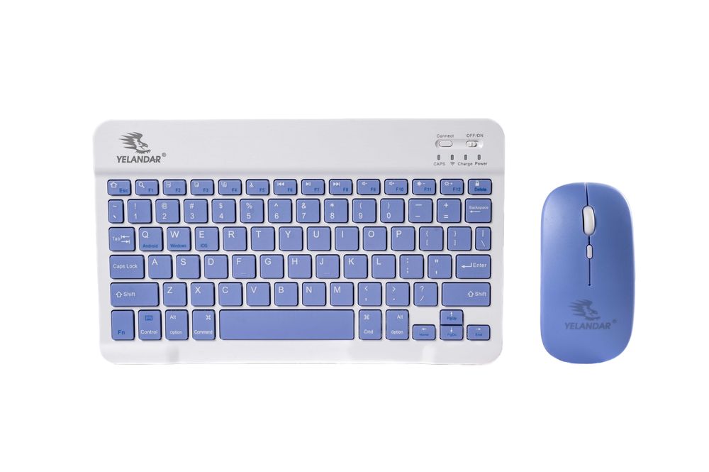 Мини Bluetooth Кирилизирана Клавиатура и Мишка | Черна, Зелена, Лилава