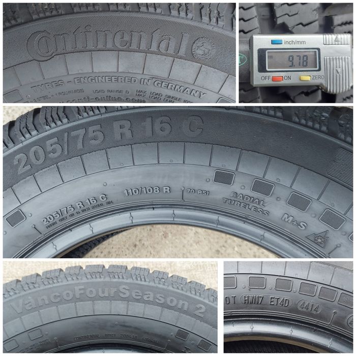 O bucată 205/75 R16C M+S iarnă + una Continental