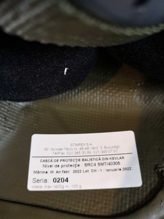 Casca balistica si placa balistica Nivel protectie IV