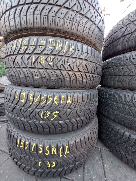 8 anvelope iarna 195/55r17 Pirelli dot 2022 Montaj Gratuit