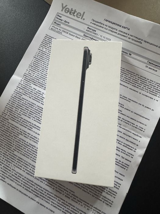 НОВ! iPhone Air 256GB Space Black 36м. Гаранция