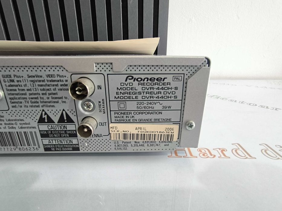DVD Recorder Pioneer DVR-440H-S - Funcțional, Testat