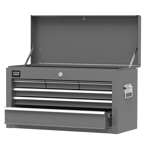 Метален шкаф за инструменти, 2 части, 8 чекмеджета, сив hbm premium хо