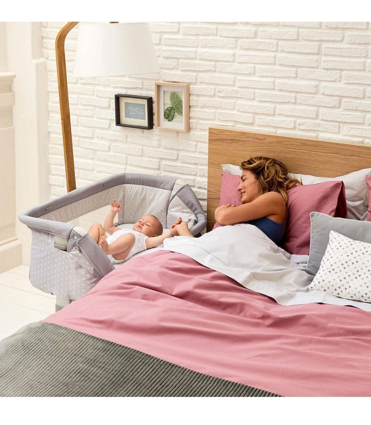 Бебешка кошара Chicco Next2Me Dream, Grey Mattress and Travel Bag