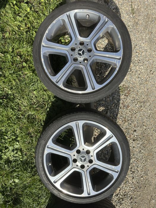 Set jante originale Mercedes R19 cu anvelope vară Bridgestone & Kumho
