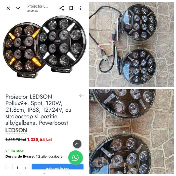 Kit Complet Ledson Led /Proiectoare/LedBar Ledson 80cm/Led Bar 60cm