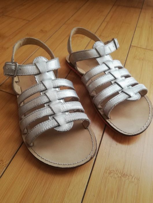 Sandale fete piele naturala argintii mărimea 34 sau 22 cm Boden