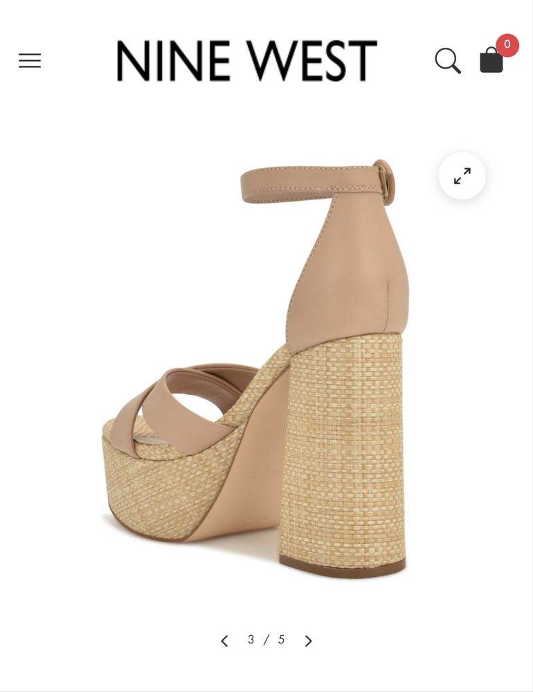 Сандали на висок ток Nine West в рязмер 37.5