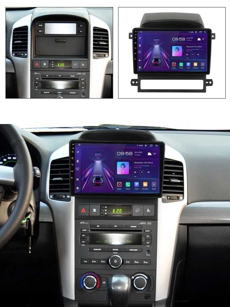 Navigatie Chevrolet Captiva 2008+ Android 12 - 1/2/4/8GB RAM Carplay