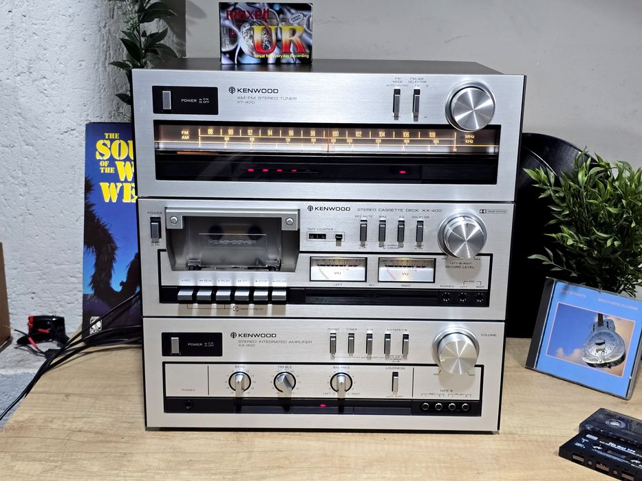 Linie audio KENWOOD ,amplificator ka-300, tuner kt-400, deck kx-400