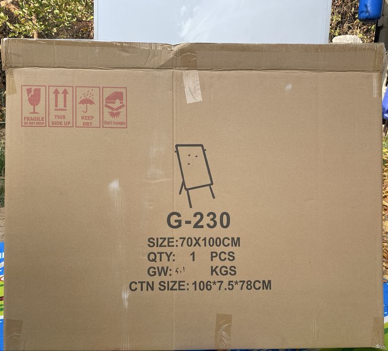 Доска магнитно-маркерная, флипчарт, на ножках, 100*70 см, в отл.сост-и