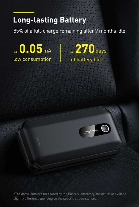 Baseus Jump Starter Power Bank Аварийно Стартерно устройство 1000A