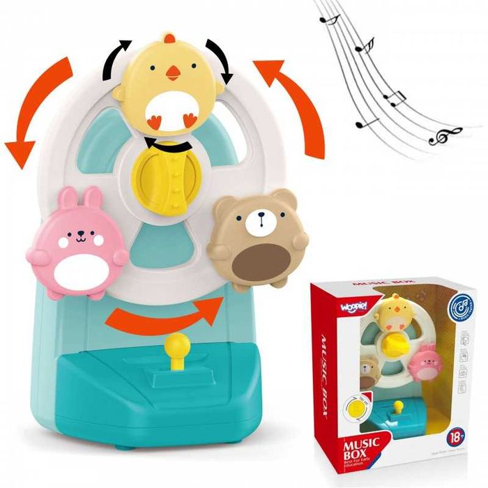 Детска играчка въртележка с животни за малки деца