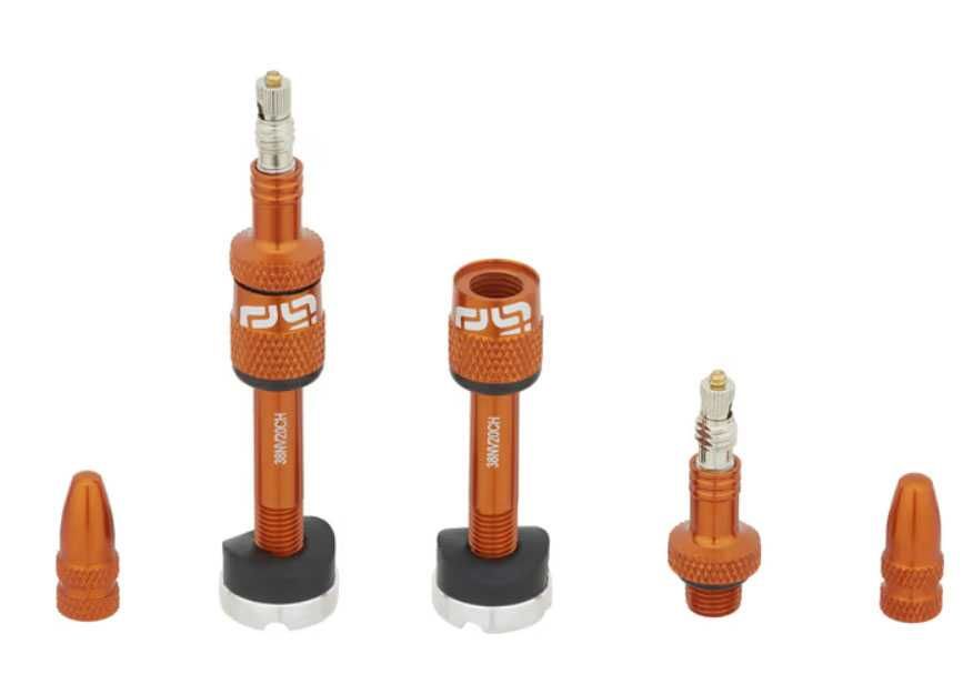 e*thirteen Quick Fill valve set Tubeless Gen 2 SV 23-31 - Portocaliu