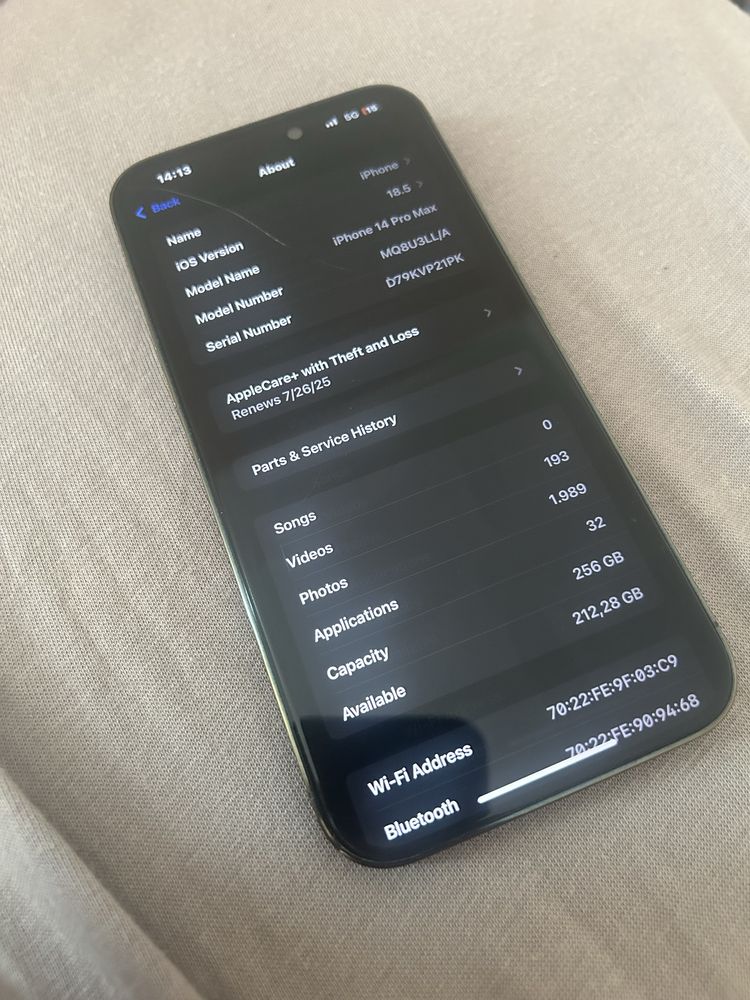iPhone 14 Pro Max 256 GB, 97 Health Baterry