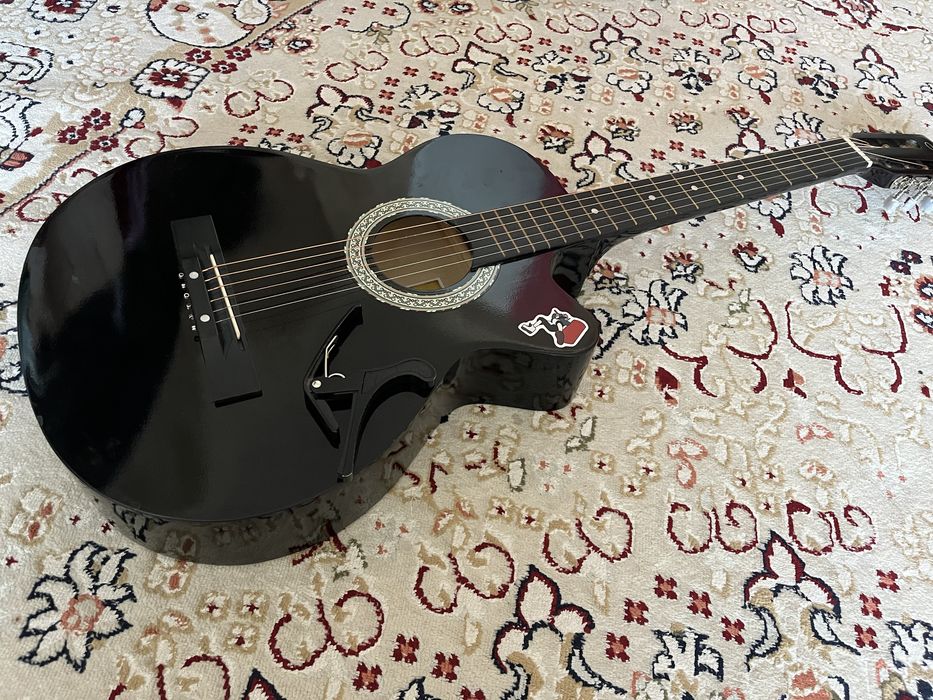 Гитара акустическая, струны медь, 6 струнная, кападастер в подарок