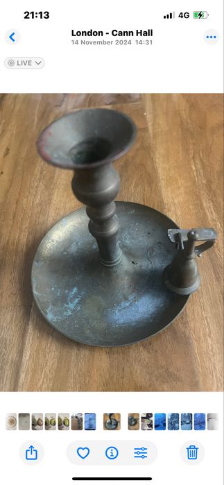 Sfeșnic. Vintage. Alamă.