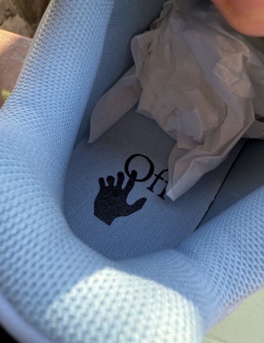 Off white off out office blue white