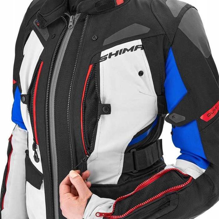 Дамско текстилно мото яке SHIMA DUNE WP Red/White/Blue