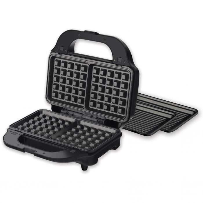 Sandwich-maker Heinner Crispy Morning SM-2H900BKS, Rosu sidef/Negru