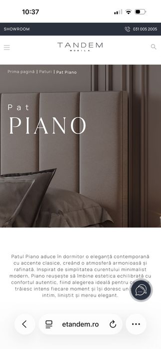 Pat cu slatea naturala 200x200 și spațiu de depozitare Tandem Brasov