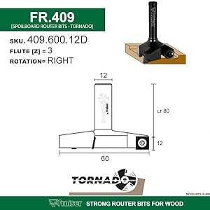 Фреза за масивно дърво Tornado Fraiser 409.600.12D