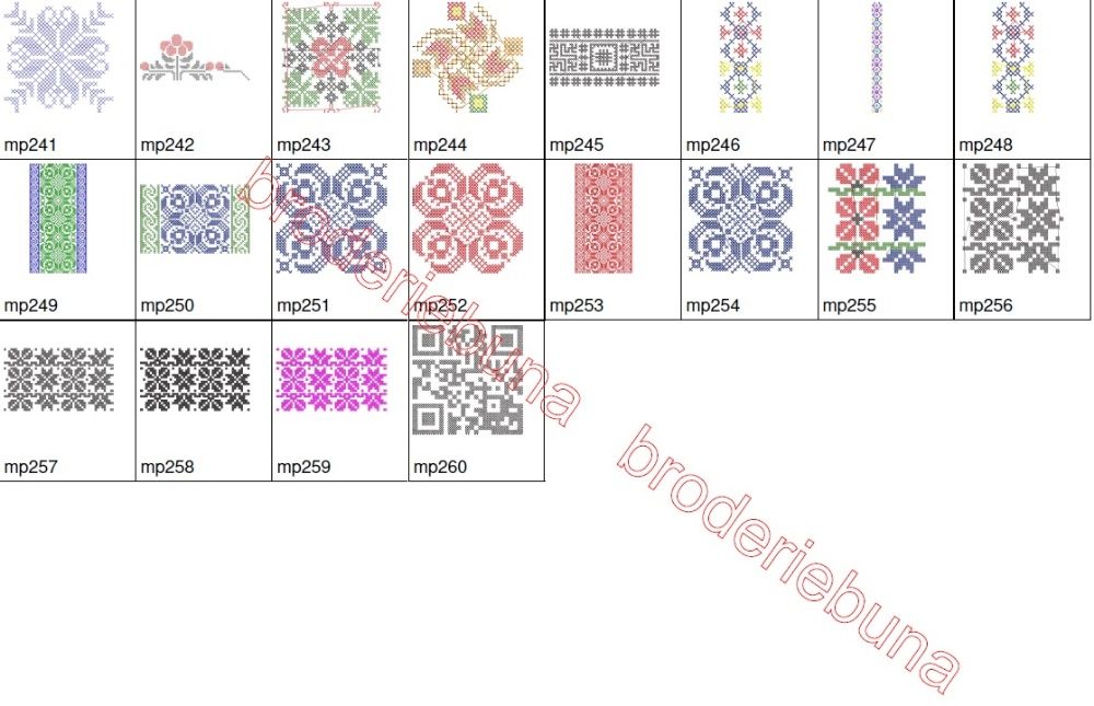 broderie MOTIVE POPULARE ROMANESTI ptr masina de brodat vol1 / 260buc