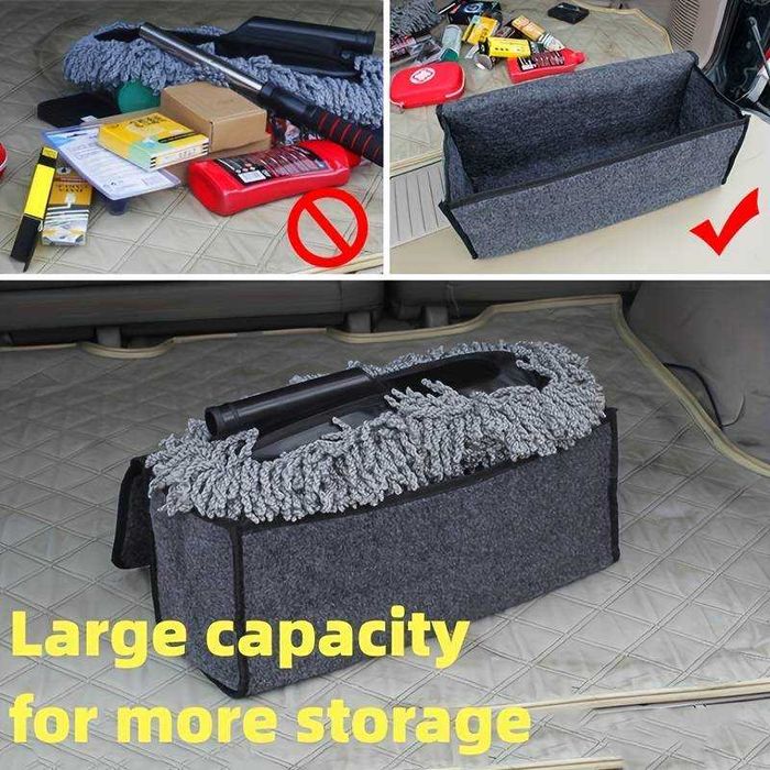 Organizator portbagaj auto pliabil din fetru Geanta robusta 50x15x24cm
