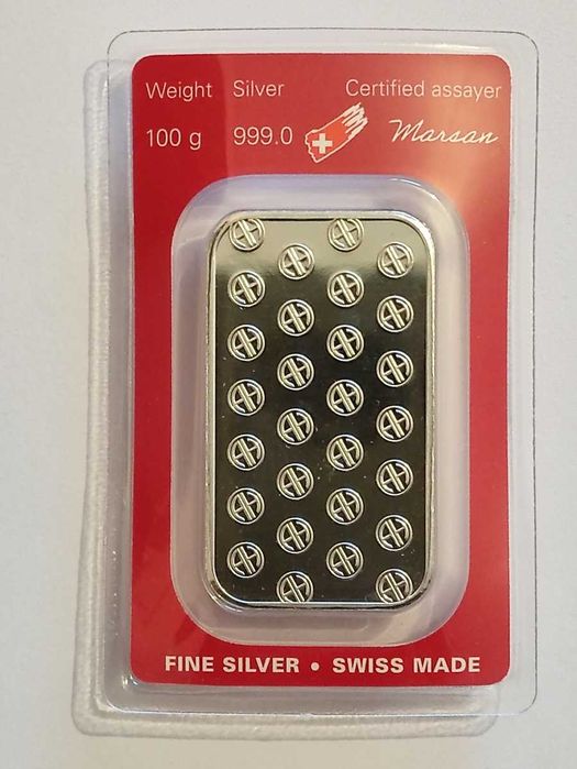 Сребърни кюлчета 100 г. и 1 тройунция 999 чисто сребро