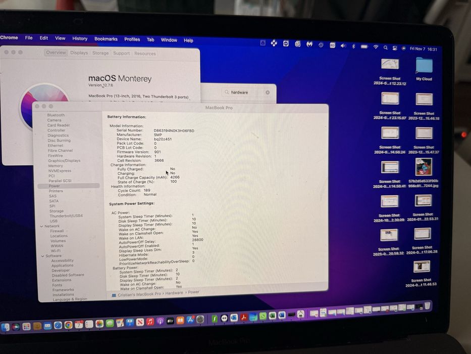 Vand laptop MacBook pro 13 inch