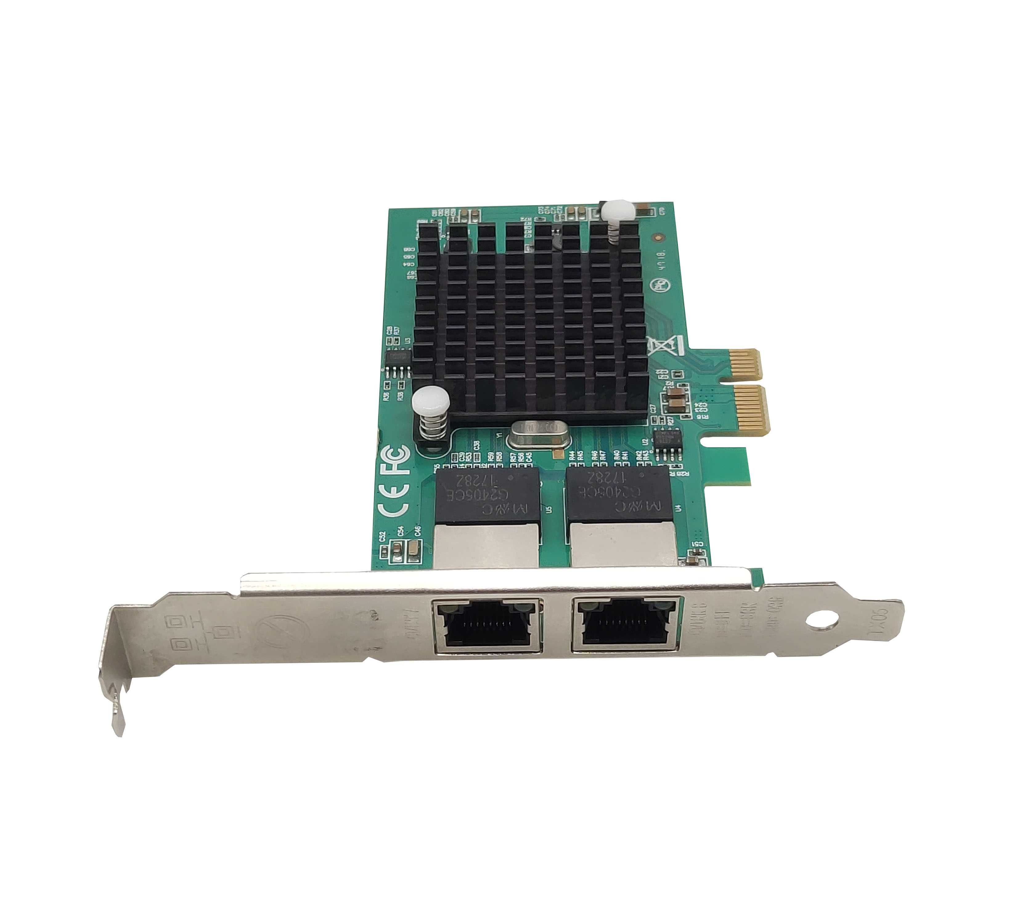 Адаптер сетевой LAN Pci-E 2хRJ45 Intel 82575