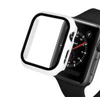 Husa / Carcasa Margine Silicon Geam Plastic Pentru Ceas Apple Watch