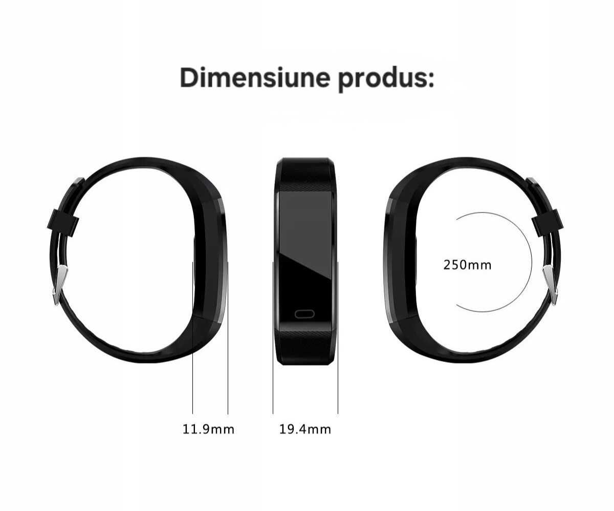 Smartwatch bluetooth performant Negru. Apel/ Mesaje. Sport și sănătate