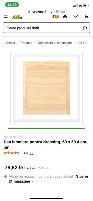 Usi lemn lamelare lacuite