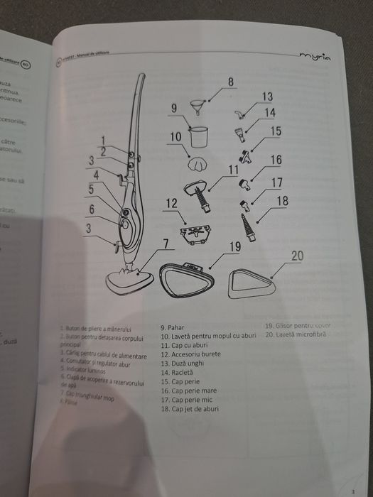 Mop cu aburi Myria