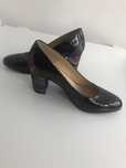 Pantofi piele lac negri
